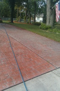 Weathered and Faded before stamped concrete